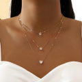 Bohemian Long Pendant Necklaces Lady Vintage Simple Multi-layer Pentagram Love Water Necklace.