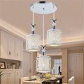【Toy life hall】OIMG Heads Modern Crystal Petal Ceiling Light Led Pendant Lamp Dining Room Living Room Chandeliers E27 Bulb. 