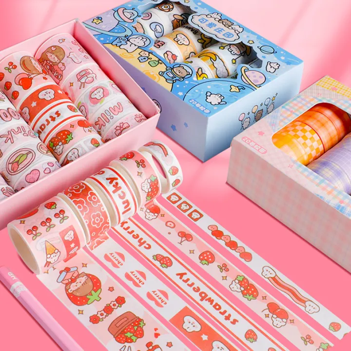 20Pcs%20Cute%20Washi%20Tape%20Set%20Scrapbooking%20Washitape%20Korean%20Stationery%20Decorative%20Adhesive%20Tape%20Journal%20Supplies%20Kawaii%20Masking%20Tape%20-%20Image%202