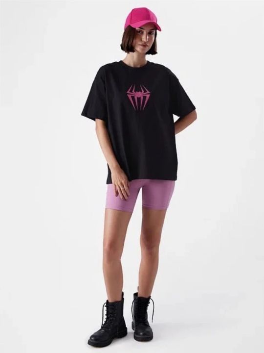 Womens%20Drop%20Shoulder%20T%20shirt%20Lowest%20Price%20Spider%20Women%20Gwen%20Stacy%20Printed%20-%20Image%202