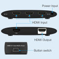 HDMI-COMPatible 4x1 Splitter-1 x 4x1 Quad Multi-Viewer
1 x  supply
1 x English User Manual-Black. 