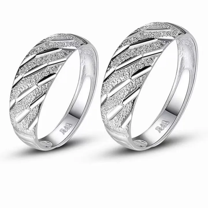 Silver%20Ring%20999%20Pure%20Silver%20Meteor%20Shower%20Frosted%20Ring%20Men's%20and%20Women's%20Gypsophila%20Ring%20Open%20Couple%20Ring%20-%20Image%205