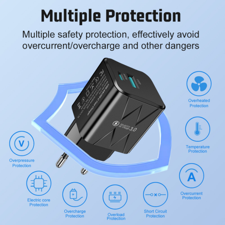 LIGHTINGQUEEN%20USB+PD%2025W%20support%20super%20fast%20charging%20mobile%20phone%20charger%20adater%20support%20high-speed%20flash%20charging%20head%20-%20Image%205