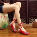 Embroidered Shoes Women's Ancient Style Old Beijing Cloth Shoes Women's Ethnic Style Han Chinese Clothing Shoes Women's Square Dancing Shoes Canvas Shoes Women. 