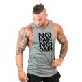 Brand gym clothing no pain no gain stringer tatop men bodybuilding tanktop singlet fitness sleeveless vest muscle Undershirt.