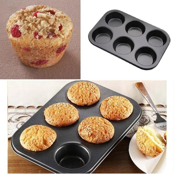 Baking Pan 6 Cup Non-Stick Cake Mold Cupcake Tray Bakeware Tool