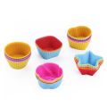 12pcs/Set Silicone Cake Mold Round Shaped Muffin Cupcake Baking Molds Kitchen Cooking Bakeware Maker DIY Cake Decorating Tools. 