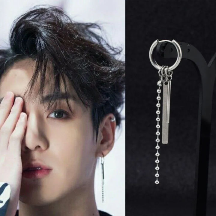 KPOP BTS Jung Kook Earrings Titanium EXCLUSIVE LIMITED EDITION