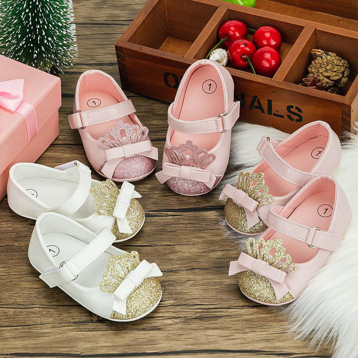 Cross-border%20new%20fashion%20sequins%20crown%20princess%20shoes%20ladies%20children's%20shoes%20anti-slip%20soft%20soled%20toddler%20shoes%20baby%20shoes%20baby%20-%20Image%202