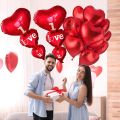 1 Set Room Decoration Balloon Accessories I Love You Kiss Me Lips Love Foil Balloon Red Love Letter Foil Balloon Wedding Valentines Day Decoration Balloon. 