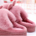 Women Winter Home Slippers Non-Slip Soft Warm House Shoes Ladies Indoor Bedroom Slipper Couples Cartoon Cute Rabbit Floor Slides.