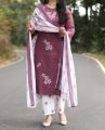 Unstitched Cotton Skin Print Salwar Kameez Peyaz Color Three Piece For Women.