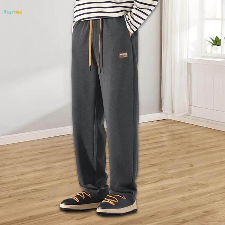 Men's%20Athletic%20Sweatpants%20Loose%20Fit%20Pants%20Joggers%20for%20Men%20with%20Pockets,%20Open%20Bottom%20Drawstring%20,%20Gray,%20S%20-%20Image%204