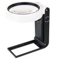 Magnifying Glass with Light and Stand, Hands Free Handheld 6X 25X Adjustable Folding Magnifier with Led Lighted.