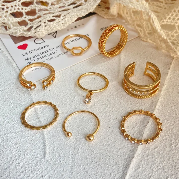 8Pcs/Set%20Exquisite%20Simple%20Crystal%20Geometric%20Ring%20Set%20Women%20Personality%20Hip-Hop%20Rock%20Finger%20Rings%20Party%20Jewelry%20Accessories%20-%20Image%204