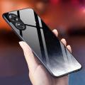 for OPPO A17 Case Starry Sky Phone Back Hard Glass Cover. 