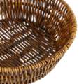 Fruit Basket Vegetables Basket Restaurant Basket PP Material Rattan Woven Tabletop Food Serving Basket Brown. 