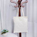 Large Capacity Canvas Shoulder Handbag Folding Eco-Friendly Cotton Tote Bags Reusable DIY Shoulder Bag Beige. 