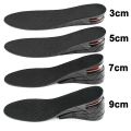 1Pair Height Increase Insole for Feet 3cm 5cm 7cm 9cm Variable Height Shoes Insoles Men Women Air Shock Absorbing Shoe Pads. 