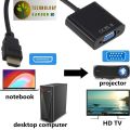 HDMI to VGA Converter Black Color. 