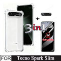 3In1 Tecno Spark Slim Shockproof Case for Tecno Pova Slim Privacy Hydrogel Film+ Lens Film. 