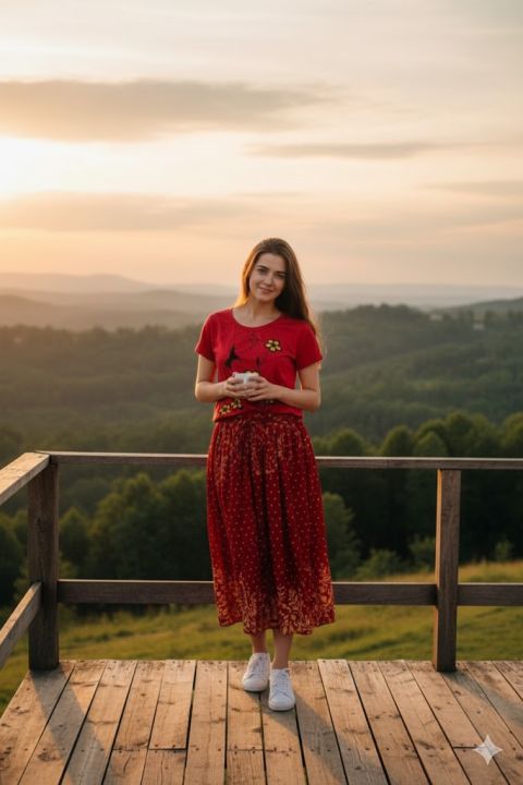 combo pack of skirt and t-shirt for teenager girls
