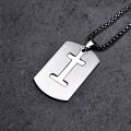 Letter Tag Necklaces Stainless Steel Chain Vintage Black Men Necklaces Pendant Necklaces for Women Female Male Jewelry. 