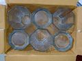 Crystal Clear Drinking 8 Angels Glass /8 Corner Glass (6 Pieces)Set-Olila-W35. 