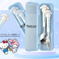 Kawaii Fork Spoon Set Cartoon Stainless Steel Tableware Cinnamoroll Kuromi Melody Pompompurin Pochacco Cute Lunch Spoons. 