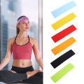 Korean Version Of Sweat-absorbent Yoga Headbands Sports Elastic Monochrome Fashionable Simple Headbands 1Pcs. 