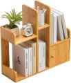 DLANDZ Standing Bookshelf Desktop Bookshelf Desktop Bookcase Desktop Book Display Shelf Rack for Office Home Multi-Functional. 
