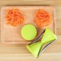 Portable Spiralizer Vegetable Slicer Handheld Spiralizer Peeler Stainless Steel Spiral Slicer for Potatoes Zucchini Spaghetti-304 Green. 