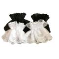 Lolita Short Lace Hand Sleeves Gloves Gothic Y2k Women Girls Sexy Wrist Cuffs Detachable Pleated Cuff Clothing Accessories. 