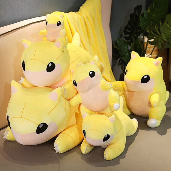 Pokemon Cartoon Sandshrew Doll Soft Pangolin Pillow Riman Cute Pikachu PsyduckCharmander Backrest Children's Toys Christmas Gift