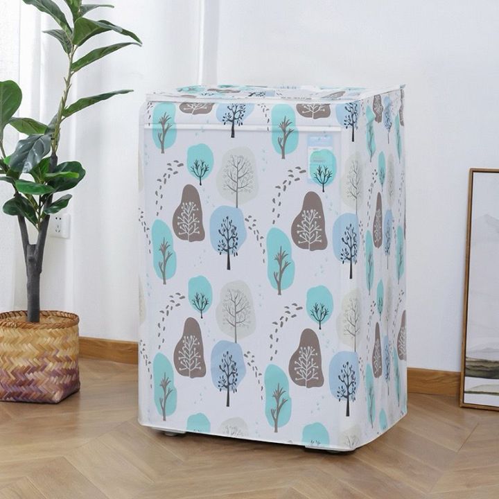 1pc%20Waterproof%20Washing%20Machine%20Cover,%20Top%20Loading%20Washing%20Machine%20Cover,%20Arranged%20Roller%20Laundry%20Dustproof%20Protector%20-%20Image%209