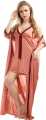 Satin Plain Short Nighty  With Long Robe. 