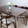 PVC 12mm Transparent Clear Dining Table Cover mat / Cloth Waterproof Protector shada - For 6 Chair ( 7 fit by 4.7 fit ). 
