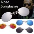 1pc Clip On Nose Glasses Round Rimless Matrix Morpheus Sunglasses Mini Frameless Vintage Men Eyeglasses UV400 PCardiaCP. 