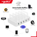 HXSJ QC3.0 40W Smart Charging Station with 4 Ports USB HUB Charging Dock of Universal Compatibility Charging Station Fast Charge for Family and Office Use. 