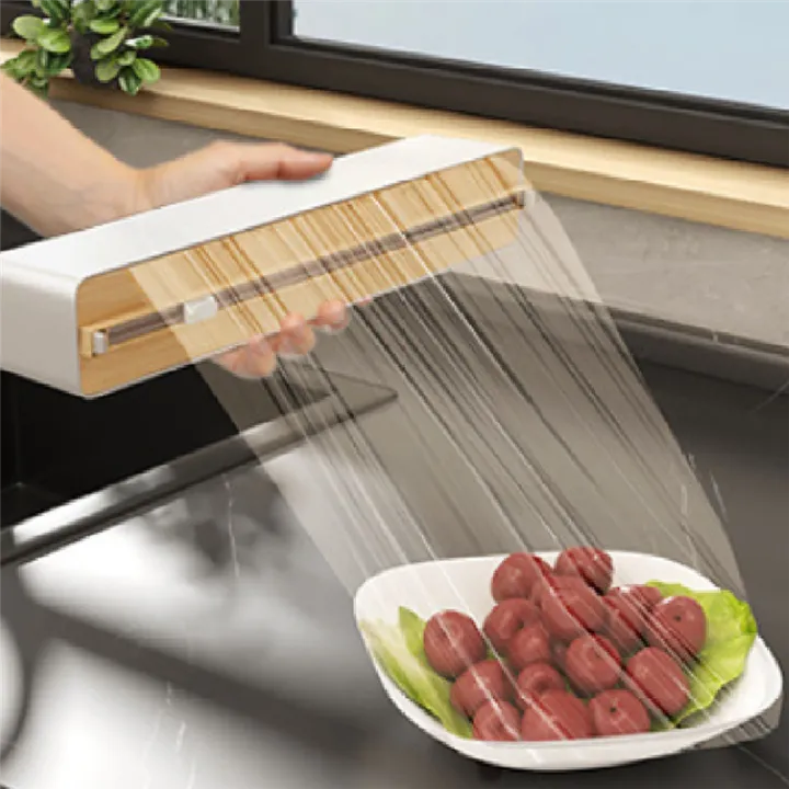 Plastic%20Wrap%20Dispenser,Foil%20Dispenser,Refillable%20Cling%20Wrap%20Dispenser,Foil%20Cling%20Film%20Dispenser%20Wrap%20Dispenser%20Easy%20to%20Use%20White%20&%20Wood%20Grain%20-%20Image%207