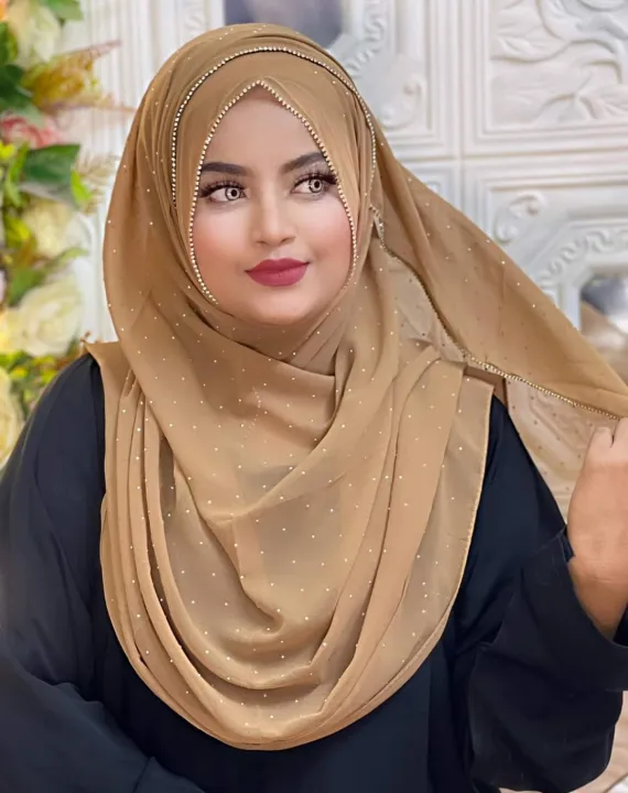 Hijab%202022%20Diamond%20Chiffon%20Women's%20Long%20Hijab%20Scarf%20Muslim%20Lady%20Hijab%20Cap%20Islam%20Dress%20Turkish%20Turban%20Shawl%20Head%20Scarf%20-%20Image%203