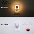 Auoyo LED Bed Night Light Mini Wall Lights Auto On/Off Bedside Lamp Bedroom Nightlight Smart Lighting Energy Saving Light Plug Play for Bathroom Hallway Pathway Toilet. 
