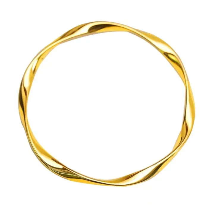 Vietnamese%20Sand%20Gold%20Mobius%20Bracelet%20Love%20Endless%20Loop%20Bracelet%20Women's%20Closed%20Design%20Brass%20Gold%20Plated%20Bracelet%20-%20Image%203