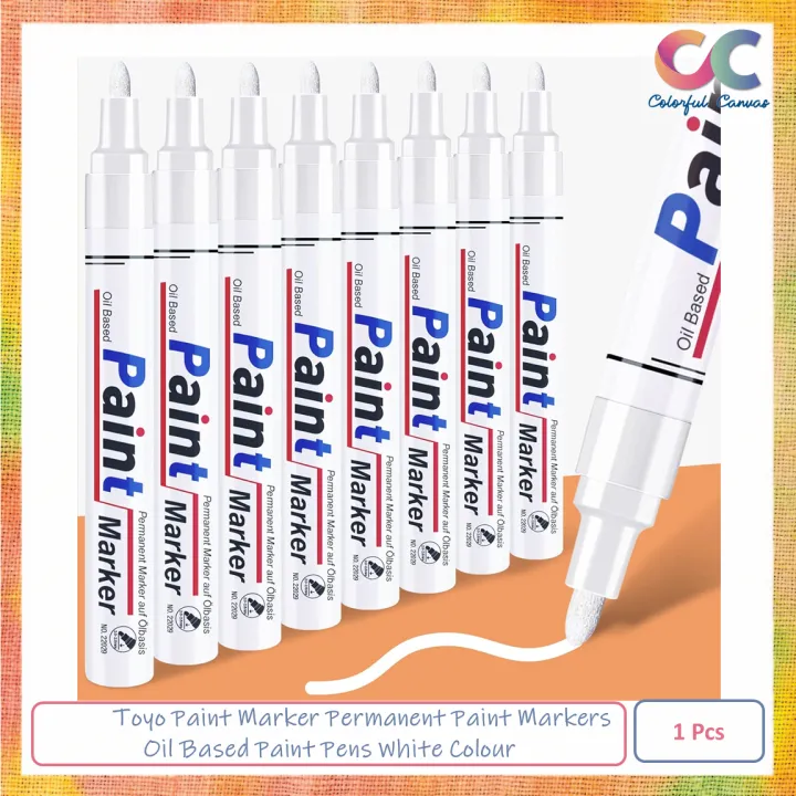 Toyo%20Paint%20Marker%20Permanent%20Paint%20Markers%20Oil%20Based%20Paint%20Pens%20White%20Colour%20-%20Image%202