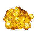 Decorative party fairy light warm white Artificial Soft fashionable White rose fairy led lights for decoration, party light.