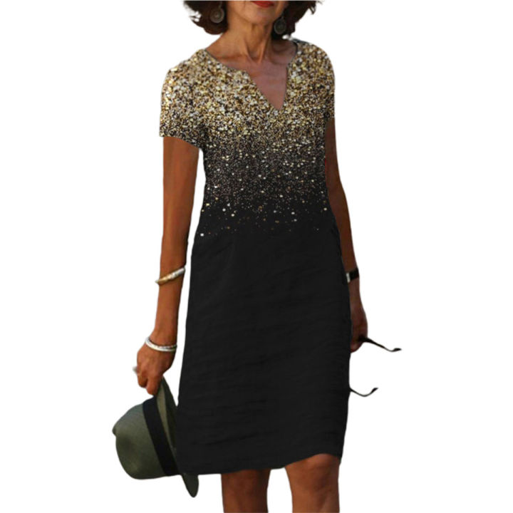 ni Dress Printed Loose-fitting Knee Length Dress