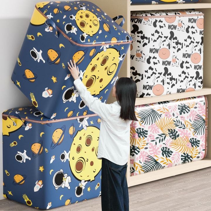 Big Mac Clothes Case Dustproof Moisture-Proof Quilt Organizer Bag Laundry Basket Dormitory Moving Box Can Be Portable Folding