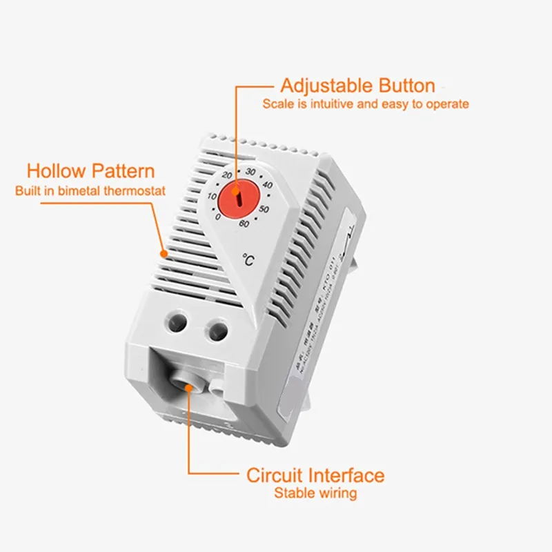 Uxcell Mechanical Thermostat, KTO011 0-60℃ Adjustable Compact Normally Close(N.C) Temperature