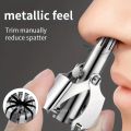 Men's Nose Hair Trimmer Stainless Steel Manual Trimmer Suitable For Nose Hair Razor Washable Portable Nose Hair Trimmer. 