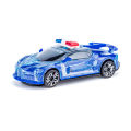 Lightweight music electric toy, inertia universal realistic police car for boys, transport, swivel wheels. 